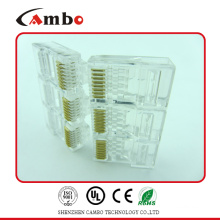 CE/ROHS certificated 3-50u Gold Plating cat5e hd connectors